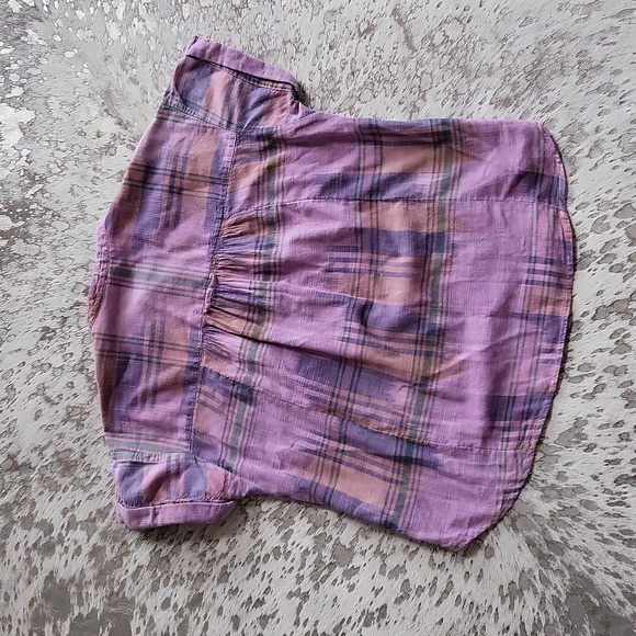 Anthropologie Pilcro Hannah Surfer Blouse Purple Motif SzS - Picture 9 of 9
